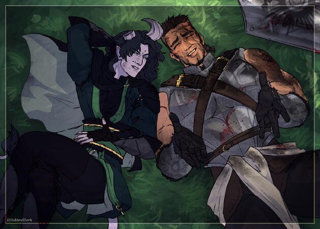 Illustration - FFXV AU - Ignis and Gladio